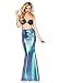 Leg Avenue Women's Iridescent Mermaid Skirt, Blue, Medium