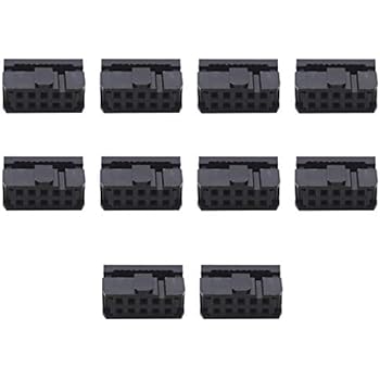 Antrader 10-Pack 2x5 FC-10P 2.54mm Dual Rows IDC Sockets Female Connector for Flat Ribbon Cable