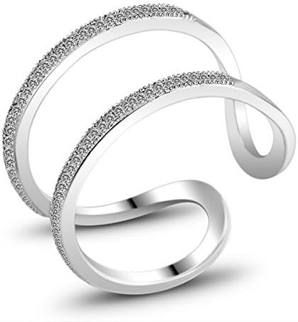 SMRING Elegant Designer Wedding Rings Jewelry Silver Adjustable Rings
