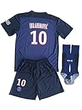 2015/2016 PSG PARIS SAINT GERMAIN HOME IBRAHIMOVIC 10 FOOTBALL SOCCER KIDS JERSEY & SHORT