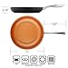 MICHELANGELO Copper Frying Pan Nonstick, 11 Inch Frying Pan with Ultra Nonstick Titanium Coating, Nonstick Copper Skillet 11 Inch, Copper Pan, Ceramic Frying Pan Nonstick - 11 Inch