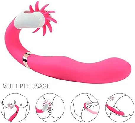 HouRan Intelligent Heating Licking Kiss Toy 12 Mode Rotation Vibrating Oral Tongue Game Female Product for Women Pleasure-1019