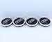 ZZHF1 Wheel Centre Hub Caps 69mm for Audi Badge Emblem 4B0601170A (4Pcs) (Black)