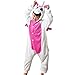 Wellbeing Unicorn Onesie Kids Animal Pajamas Costume Unisex Cosplay Sleepwear Nightwear Soft and Comfortable for Children (S, PINK)