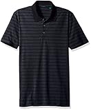 Perry Ellis Men's Standard Heathered Stripe Jersey Polo Shirt, Dark Sapphire, Extra Large