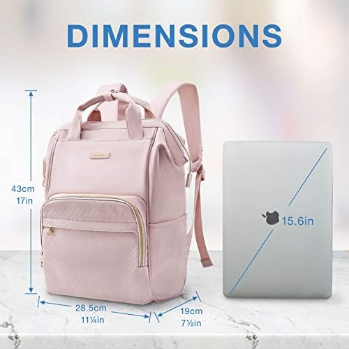 Laptop Backpack,BAGSMART 15.6 Inch Women Backpack Water Resistant Casual Daypack Large Doctor Backpack for Work,Travel,Business,College School,Pink 5 Laptop Backpack,BAGSMART 15.6 Inch Women Backpack Water Resistant Casual Daypack Large Doctor Backpack for Work,Travel,Business,College School,Pink