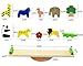 Lewo Wooden Animals Stacking Blocks Balancing Games Playset Montessori Toy for Toddlers