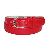 CTM® Womens Leather 1 Inch Basic Dress Belt