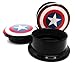 Captain America Classic Shield Ear Plugs - Acrylic Screw-On - New - 8 Sizes - The Avengers - Pair