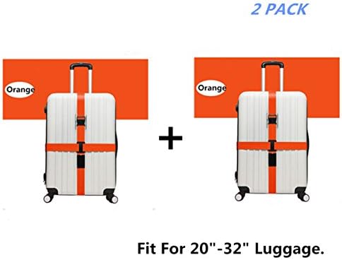 JWPC Long Cross Luggage Straps Suitcase Belts Travel Accessories
