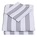 NoJo 3-Piece Toddler Sheet Set, Grey/White Rugby Stripes, 52