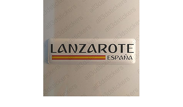 Pegatina Lanzarote España Resina, Pegatina Relieve 3D Bandera ...
