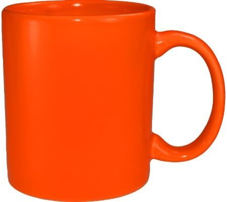 Funny Guy Mugs Plain Orange Ceramic 