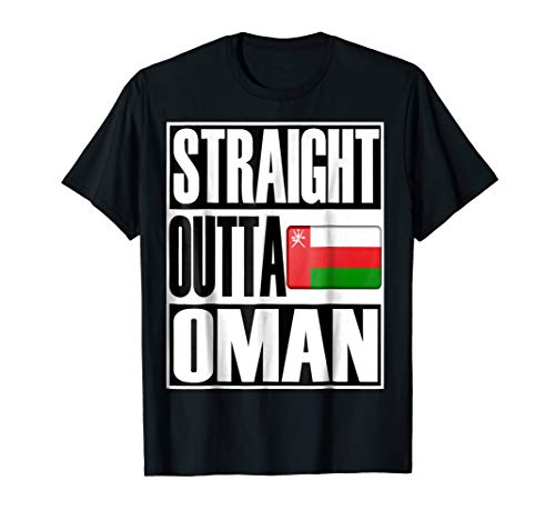 Storecastle Oman CollectionStorecastle: Straight Outta Oman Funny Gift Flag T-Shirt T-Shirt