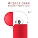 Tutor ll037 AirPods Silicone Case Shock Proof Protecitive Cover and Anti-Lost Strap and Headphone Case for Apple AirPods (Red)