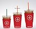 Sok It Java Sok Iced Coffee & Cold Soda Insulated Neoprene Cup Sleeve (Classic Red, Medium: 22-28oz)