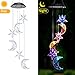Lainin Solar Wind Spinner Color Changing Star Moon Wind Chime Light Mobile for Home Outdoor Garden