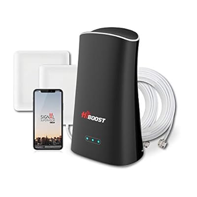 HiBoost Cell Phone Signal Booster for Home and Office up to 2,000 Sq.Ft, Signal Extender Cellular Booster Signal Amplifier Compatible with AT&T, T-Mobile, Verizon, Sprint, and US Cellular