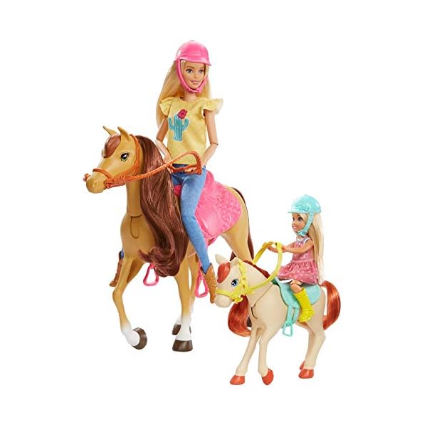 Barbie Puppe und Pferd, Barbie und Chelsea Pferd, Barbie Kleidung, Barbie Accessoires, Geschenk für Kinder, Spielzeug ab 3 Jahre,GLL70 – Bild 8