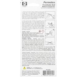 Permatex 24010 Medium Strength Threadlocker Blue
