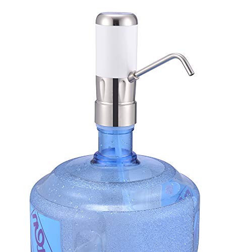 Drinking Water Pump Electric Dispenser 5 Gallon Bottle Desk Top Powerful Rotational Portable for Home Kitchen Office Use with Switch and Power Adapter