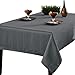 Benson Mills Gourmet Spillproof Fabric Tablecloth, Charcoal, 60-inch-by-104-inch