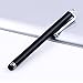 iCrews Capacitive Stylus Scratch and Fingerprint Resistant for iPad Pro Air iPhone 8 7 6 Nexus Samsung Touch Screen Devices Tablets Cell Phones Android Kindle Smartphones.(6 Black)