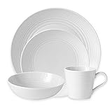 Gordon Ramsay by Royal Doulton Maze 16-Piece Dinnerware Set in White