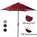 Abba Patio 7.5ft Patio Umbrella Outdoor Umbrella Patio Market Table Umbrella with Push Button Tilt and Crank for Garden, Lawn, Deck, Backyard& Pool, Red
