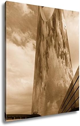 Ashley Canvas Kingdom Tower In Center Of Riyadh Saudi Arabia, Home Office, Ready to Hang, Sepia 25x20, AG5990653