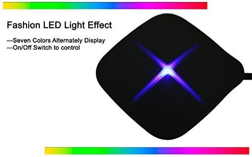 Ysimda USB 3.0 High Speed Hub (7-port) with 7 Colors Chromatic LED Light Effects Display Alternately and 2.4ft Cable