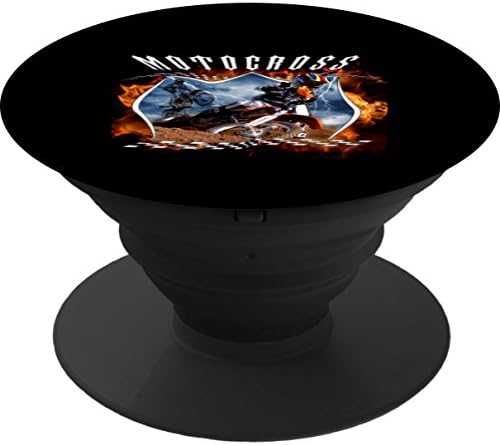 Expanding Stand and Grip Cell Phone Holder Mount for smart phone and Tablet-Motocross rider fire and lightning