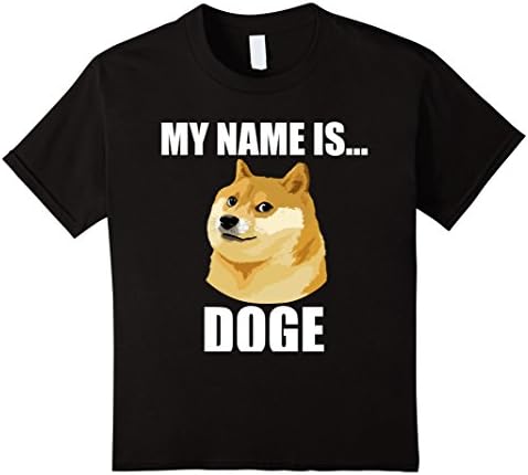 Kids My Name Is Doge Shirt 10 Black