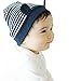 PanDaDa Newborn Baby Little Ears Striped Baby Beanie Infants Warm Hat Caps Blue