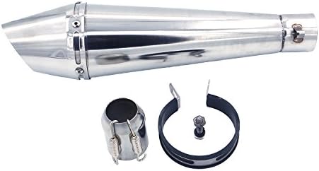 ZJTG AUTOMOTIVE 38-51MM Motorcycle GP Stainelss steel Exhaust Muffler Slip on With Moveable DB Killer Dirt Bike Street Bike Scooter ATV Racing