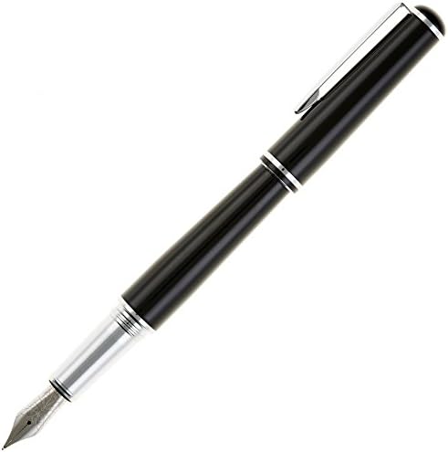 Nemosine Fission Fountain Pen, Broad German Nib, Jet Black (NEM-FIS-02-B)
