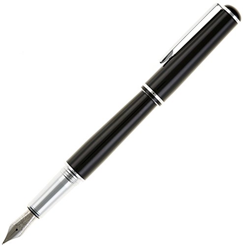 Nemosine Fission Fountain Pen, Broad German Nib, Jet Black (NEM-FIS-02-B)