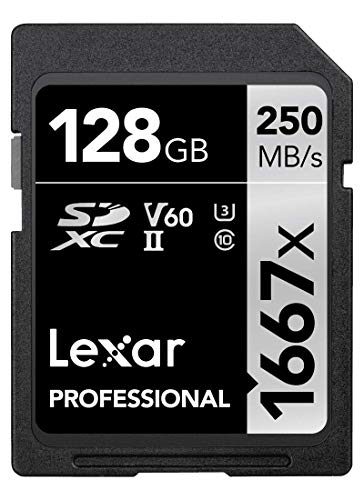 Lexar Professional 1667x 128GB SDXC UHS-II/U3 Card (LSD128CBNA1667)