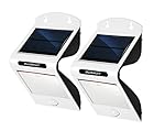 Pack of 2 IP65 Waterproof New Version 20 LEDs + 2 Warm Back LEDs Outdoor Motion Sensor Solar Lights, Super Bright and Heatproof with 2 Automatically Switching Modes of Bright Mode& Dim Mode