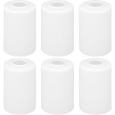 6 Pcs White Glass Shade Replacements - Premium Cylinder Glass Lampshade Cover, Replacement Lamp Globe for Chandelier Pendant Wall Light Sconce (white)