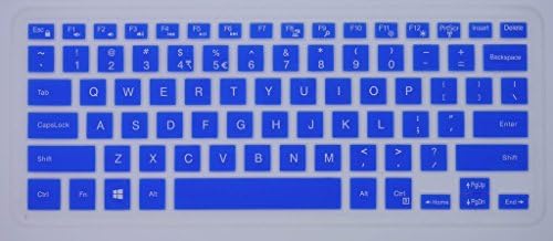 HYAIT 1Pcs Colorful Silicone Keyboard Protector Skin Cover for Dell Inspiron 14 3446/3447,14C/14(3000/5000 Series),14MR/MD/M SEMI-BLUE