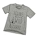 Children Gray Young Wild Three Birthday Brother Twin Letter Print T-Shirts