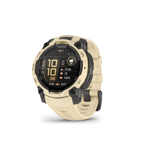 Instinct 3 45mm AMOLED – Multisport-Smartwatch, 1,2" Display, bis zu 18 Tage Akkulaufzeit, 80+ Sport-Apps, Navigationsfunktion, smarte Features, LED-Taschenlampe, wasserdicht