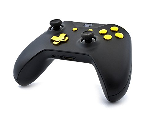 "Black/Gold" Xbox One S / X Rapid Fire Custom Modded Controller 40 Mods for All Major Shooter Games WW2 (with 3.5 jack)