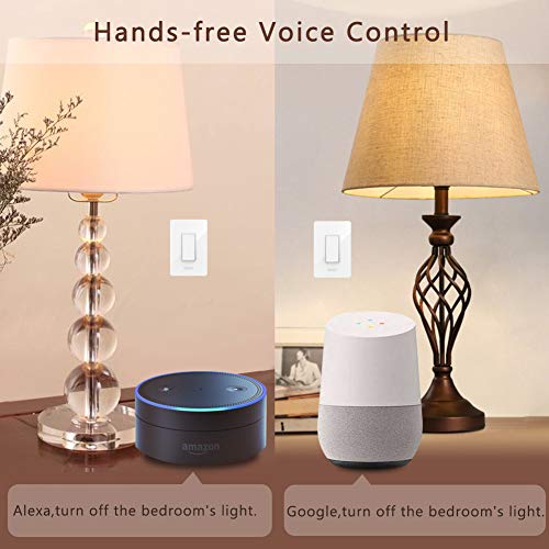 image for SUNBRAVE 3 Way WiFi Smart Wall Light Switch Wireless Remote APP Contro