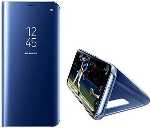 ITbEST Clear View Mirror Smart View Case Flip Cover for Samsung Galaxy S7 Edge (Blue)