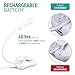 Vekkia Rechargeable 7 LED Book Light, Easy Clip on Reading Lamp for Reading in Bed. 3 Brightness × 3 Color, 2.1 oz Lightweight, Up to 70 Hours Reading. Perfect for Bookworm