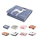 TILLYOU Toddler Flannel Blanket - Warm Cozy Baby Blanket for Boys and Girls, Smooth Cute Lightweight Blanket for Bedding Crib Stroller, 40×50 inches, Navy Deer