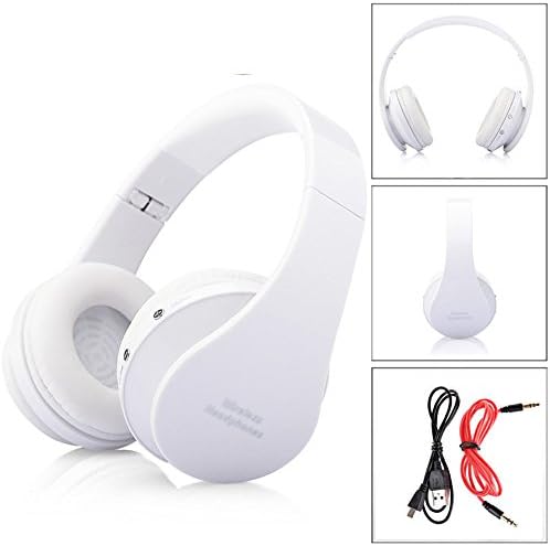 Bluetooth Earset, Alizzee Professional oldable Wireless Bluetooth Stereo Headset Handsfree Gaming HeadseEarphone Headphone with Microphone (White)