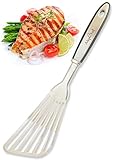 Fish Spatula - AdeptChef Stainless Steel, Slotted Turner - Thin-Edged Design Ideal For Turning & Flipping To Enhance Frying & Grilling - Sturdy Handle, Multi-Purpose - Buy Yours TODAY!